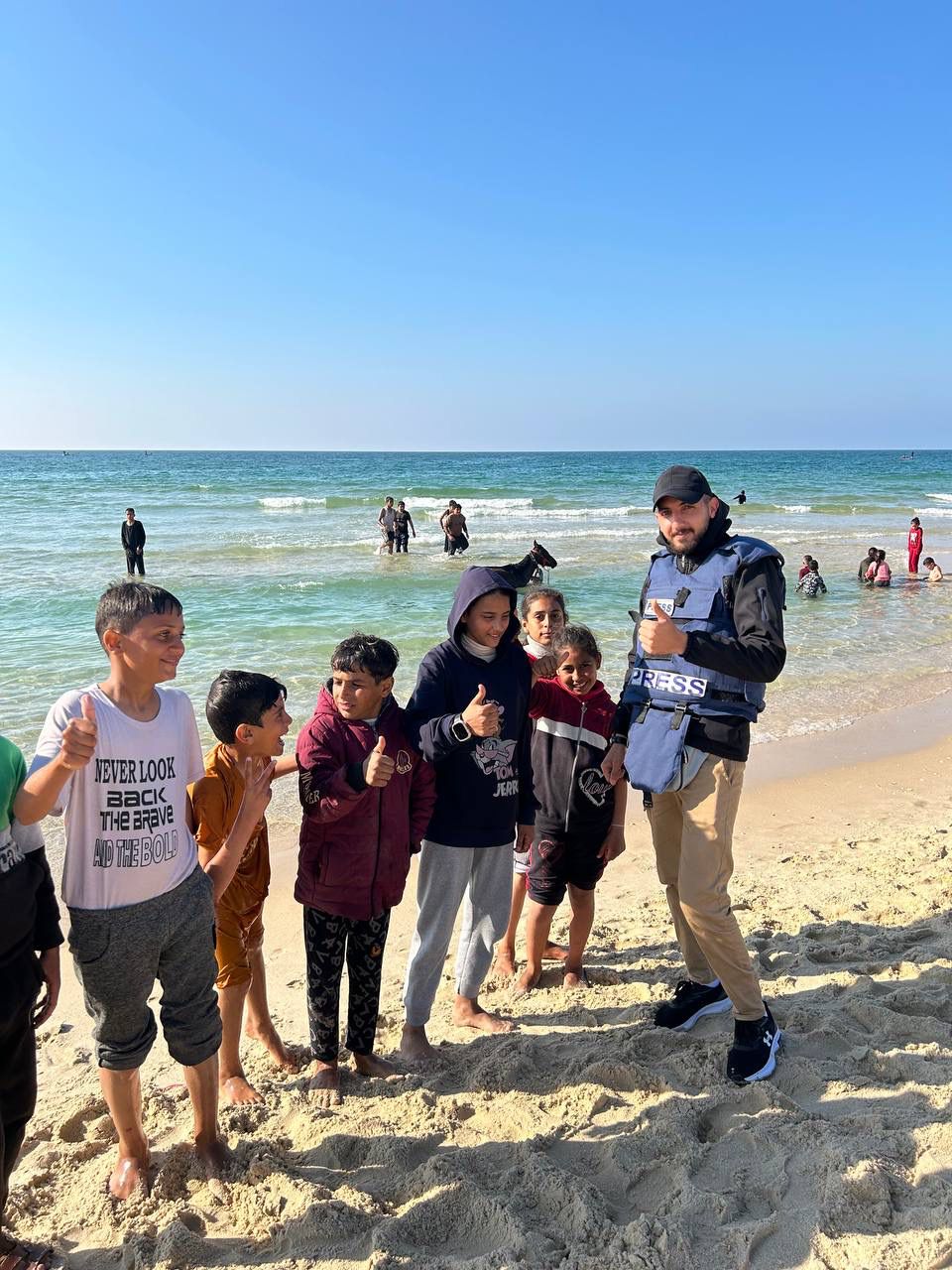 Children in a safety area